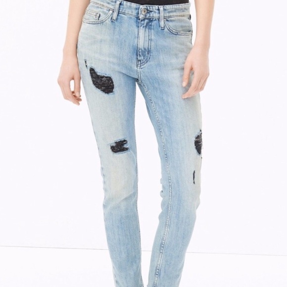 I.R.O Nancy Distressed Raw Hem Jeans - Picture 1 of 8